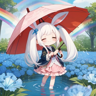 傘と虹