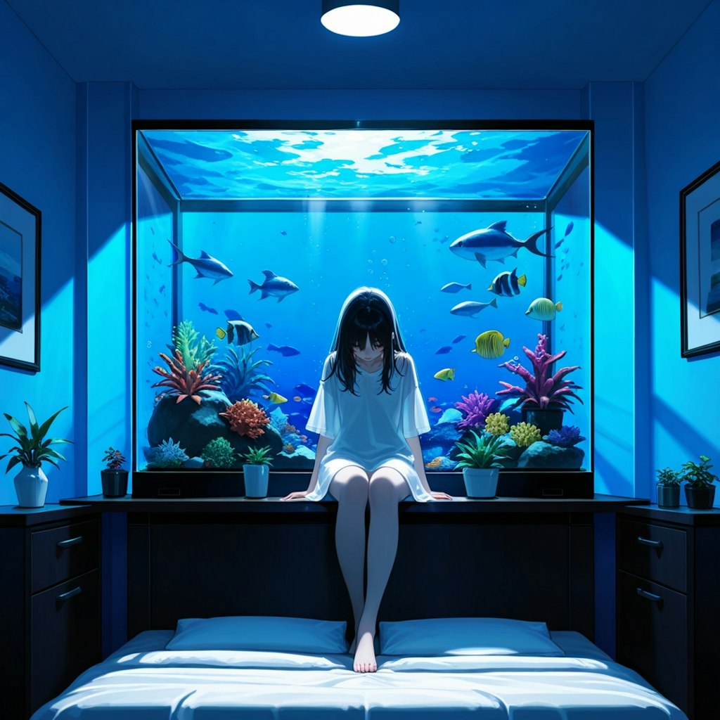 理想の部屋 ～壁面水槽～