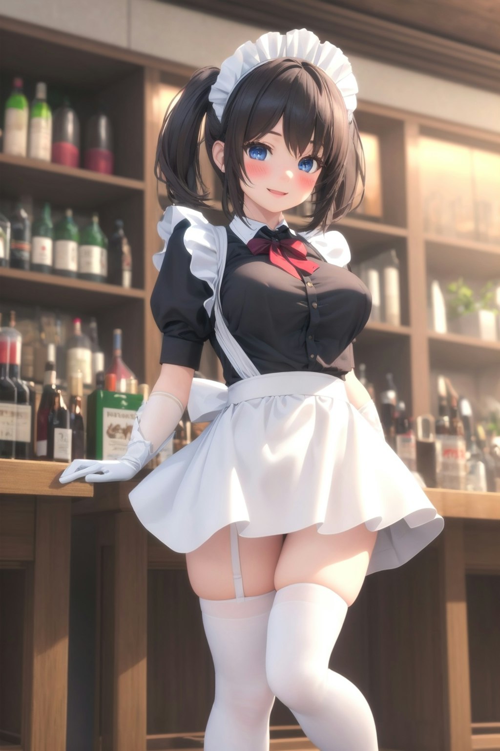 バーの店員のメイドさん