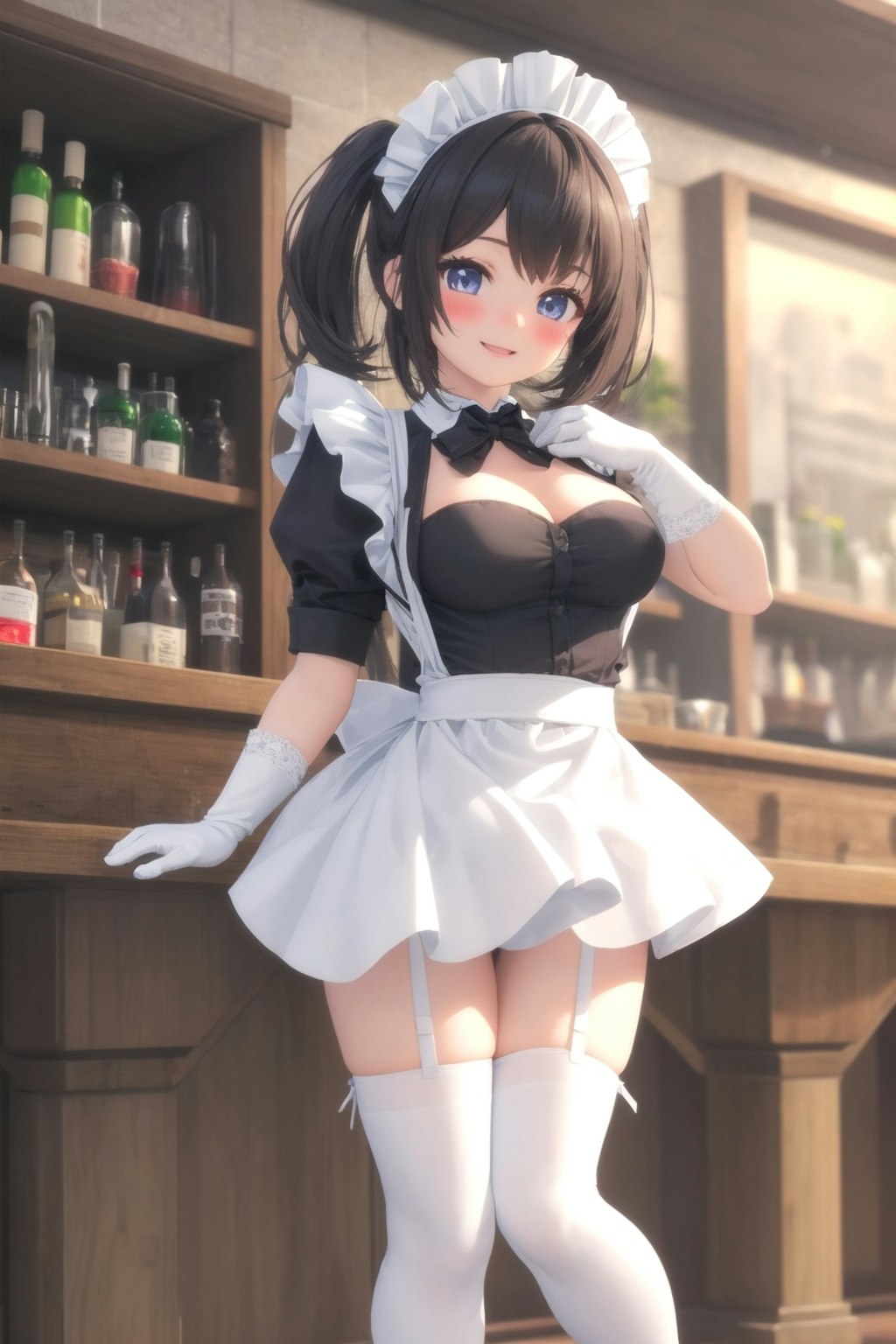 バーの店員のメイドさん