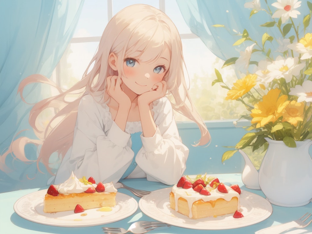 Girl eating dessert 5