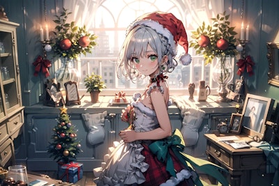 銀髪girlのクリスマスルーム