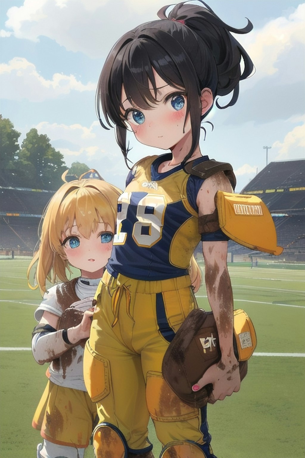 🏈泥まみれの女子アメフト 66