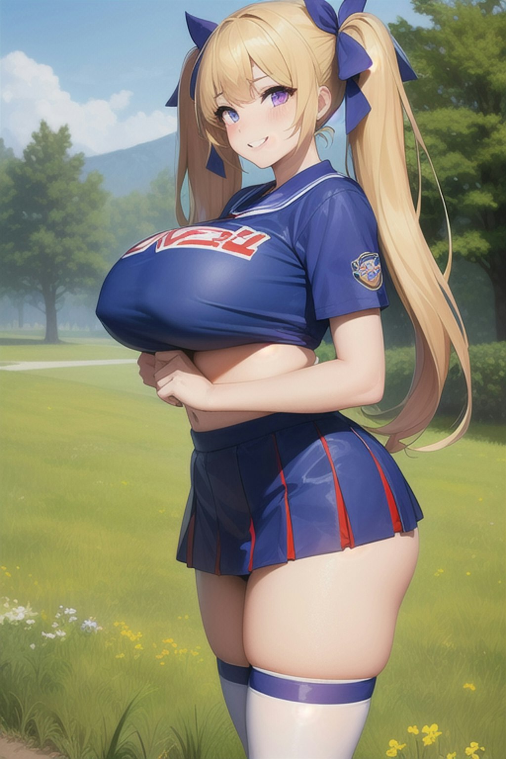 金髪ツインテ爆乳ちゃん