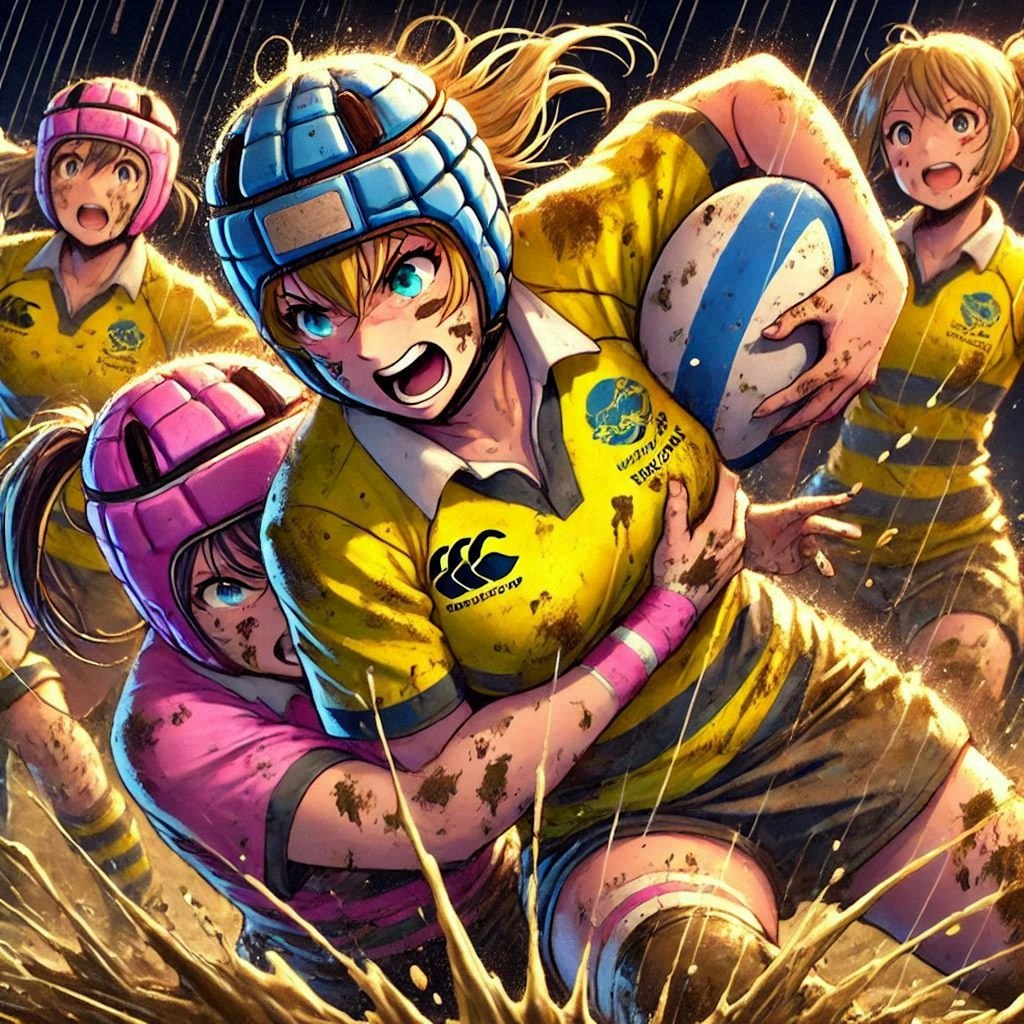 🏉泥まみれの女子ラグビー 116