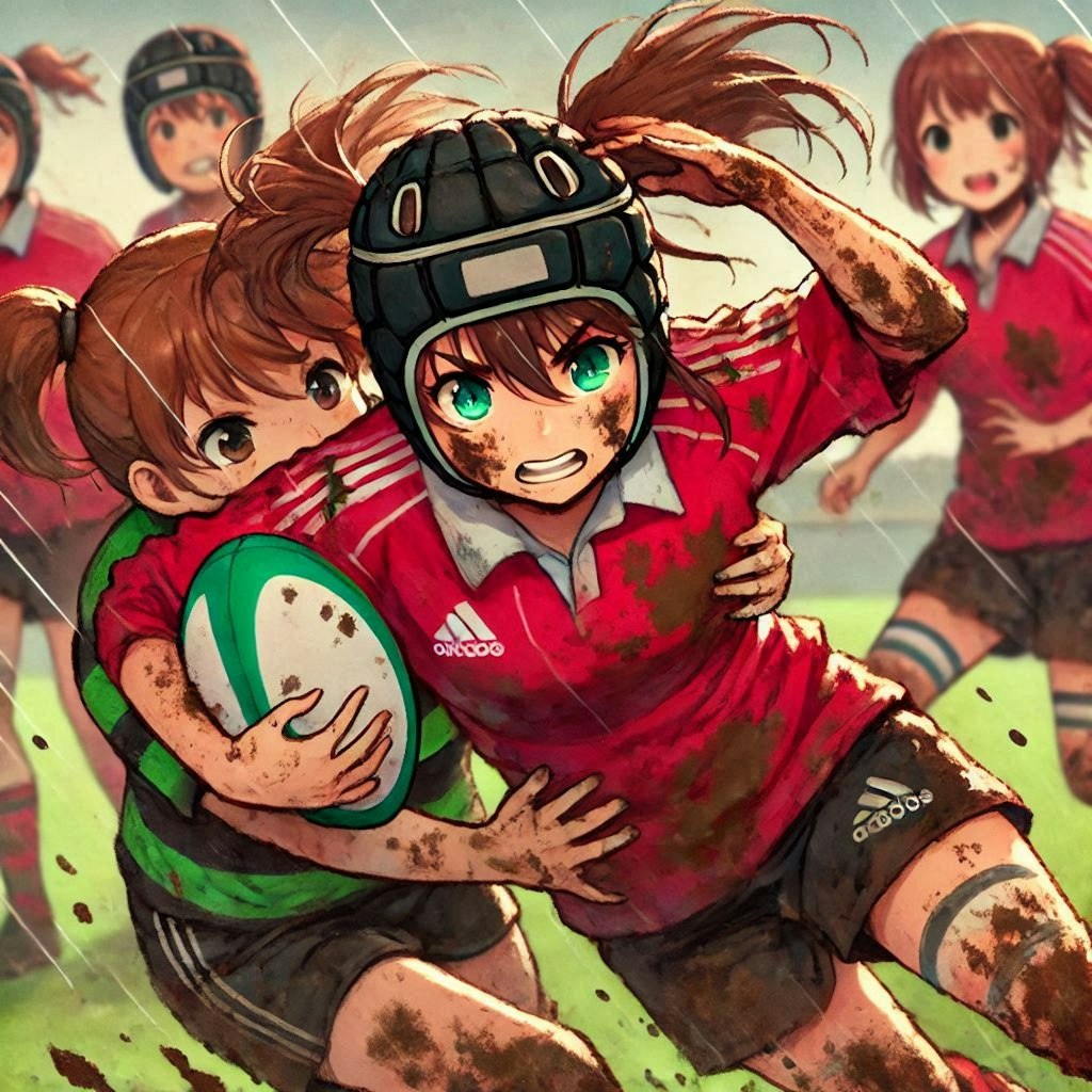 🏉泥まみれの女子ラグビー 116