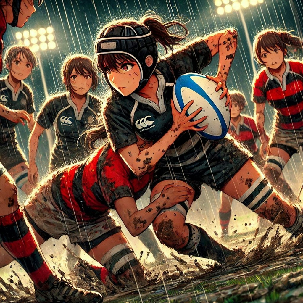 🏉泥まみれの女子ラグビー 116