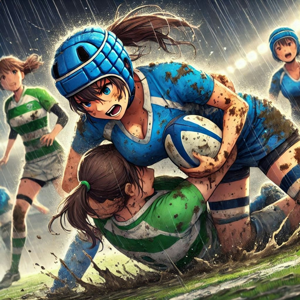 🏉泥まみれの女子ラグビー 116