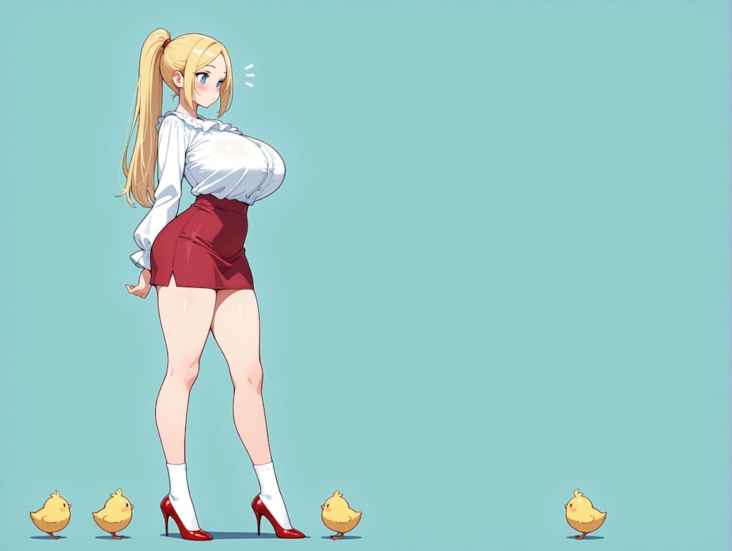 アシュリーちゃんとひよこ