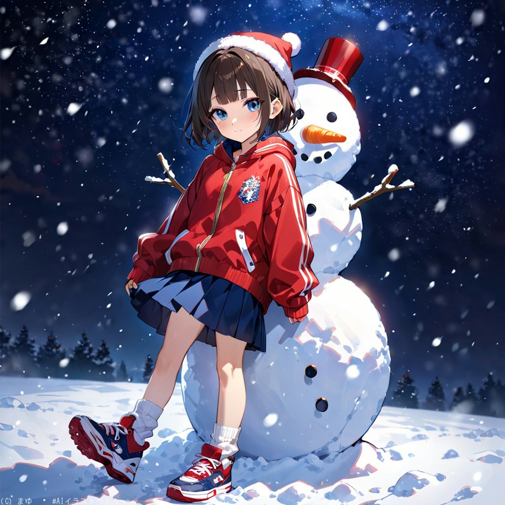 クリスマスに雪が降って良かったね〜