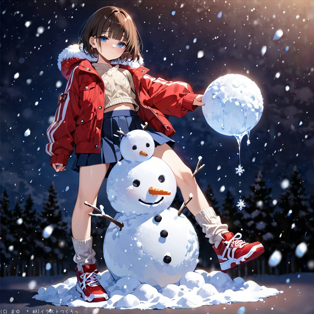 クリスマスに雪が降って良かったね〜