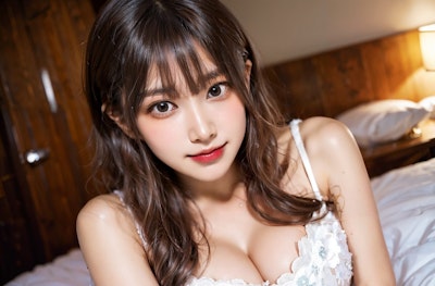 寝室の可愛い日本の女の子