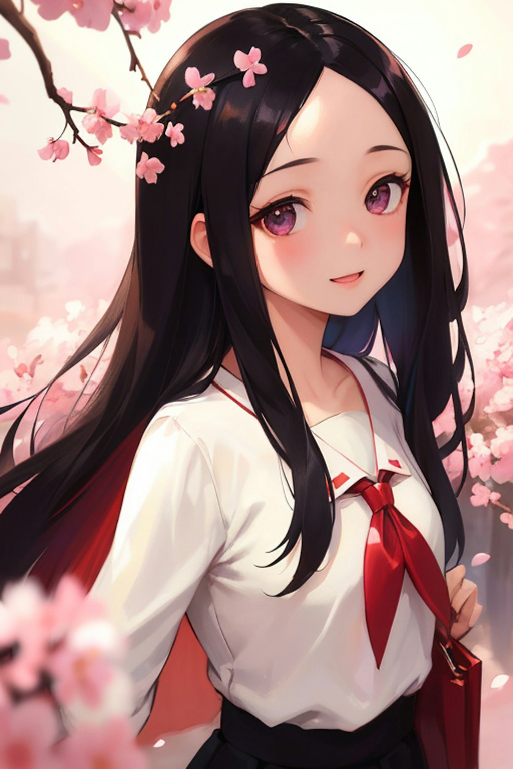桜と和歌月まりあ　開花祈願