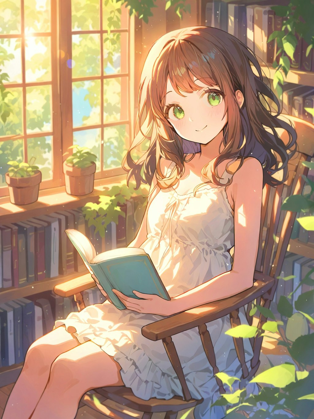 秋の日だまり読書