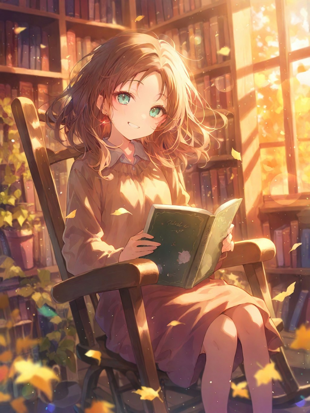 秋の日だまり読書