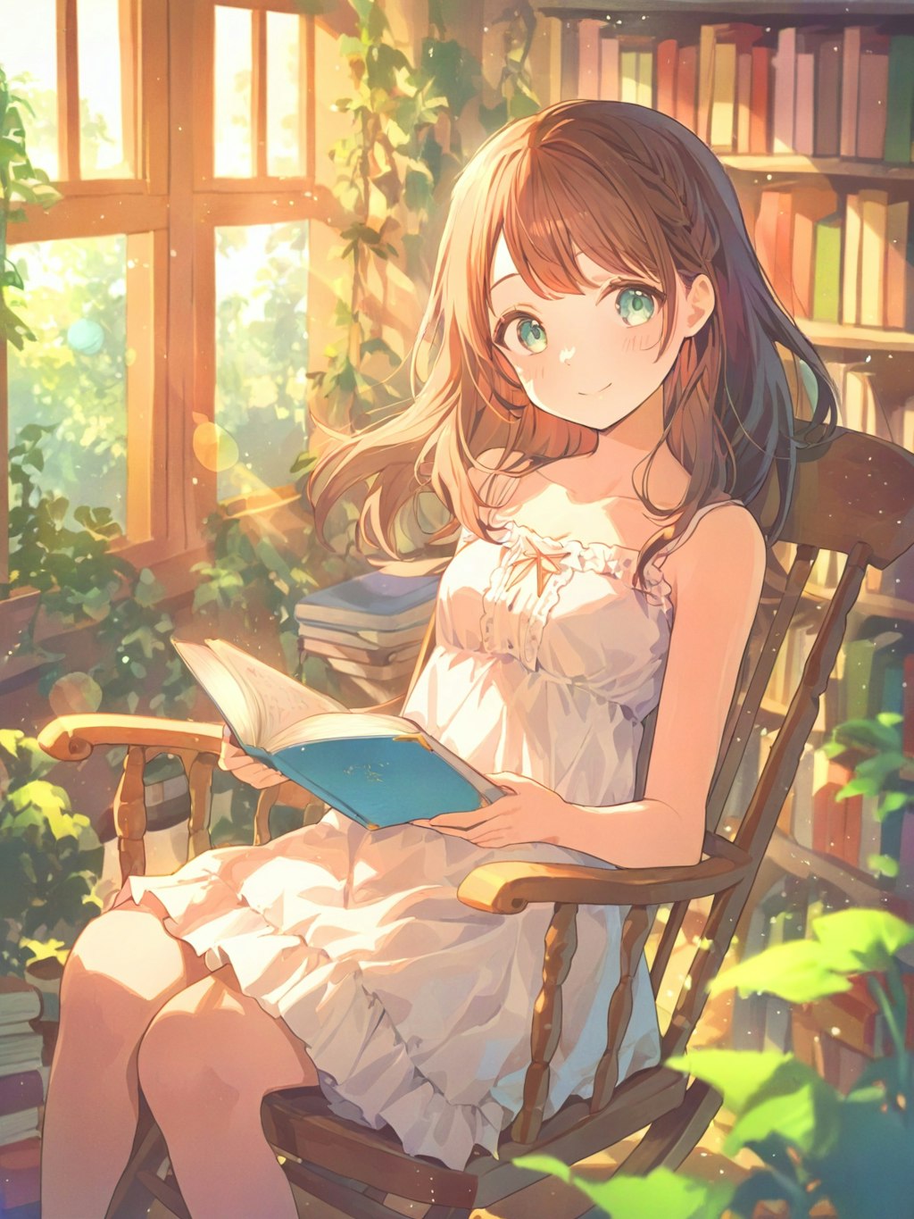 秋の日だまり読書