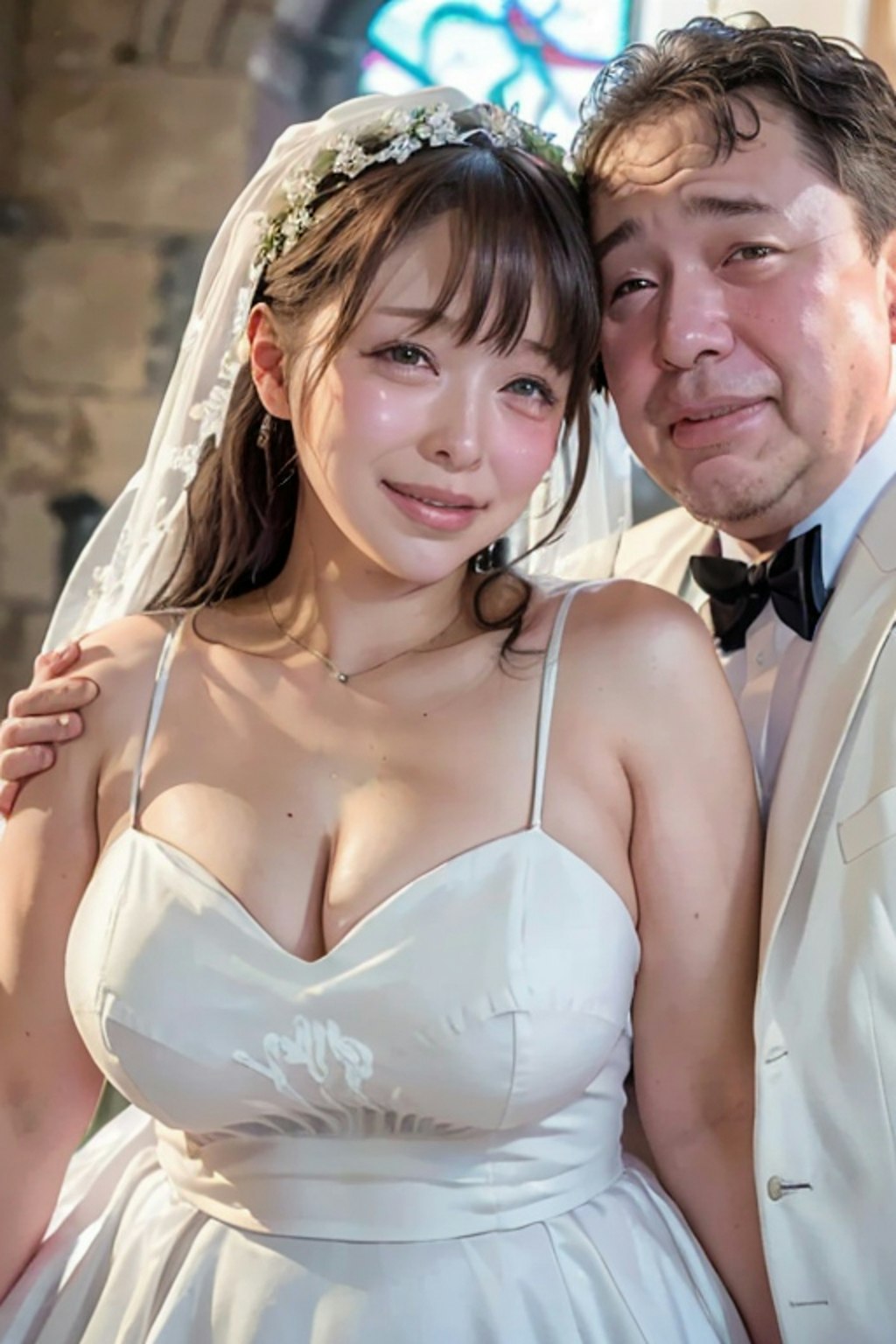 醜い中年オヤジと望まない結婚をさせられたむちむち美女