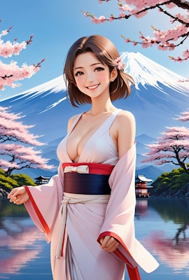 富士と桜と巫女さんと27　20240321