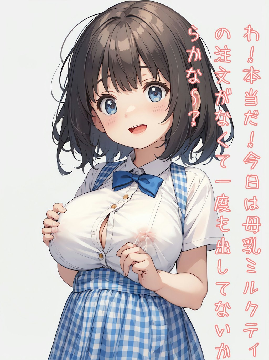 母乳が出ている店員