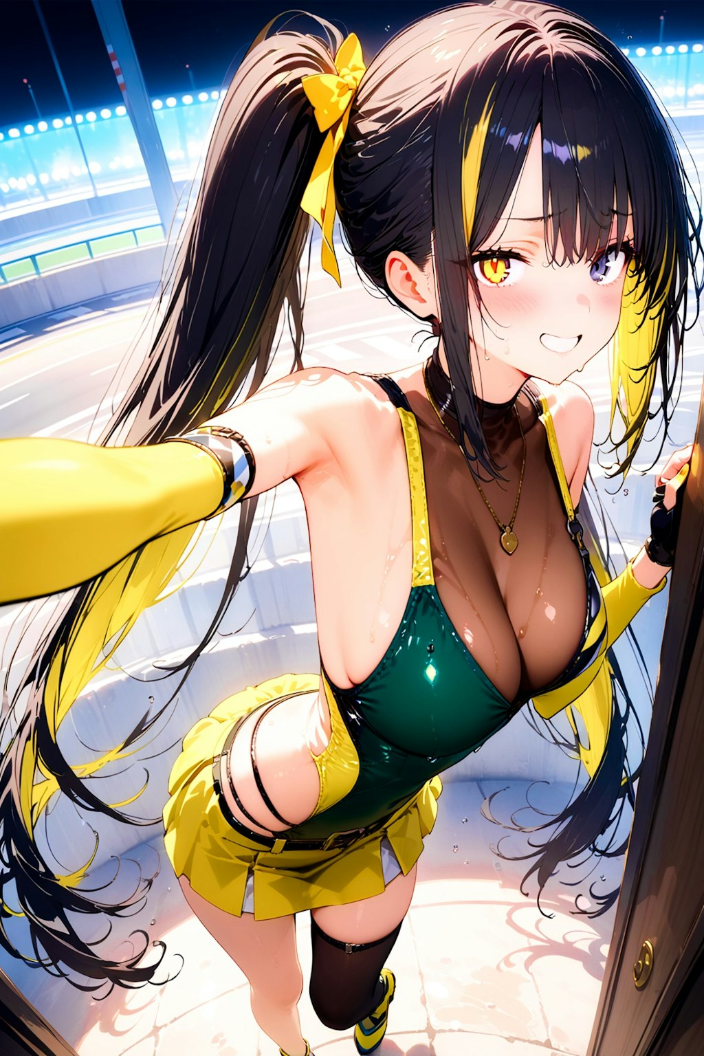 黒髪地味子ギャルのレースクィーンちゃん！