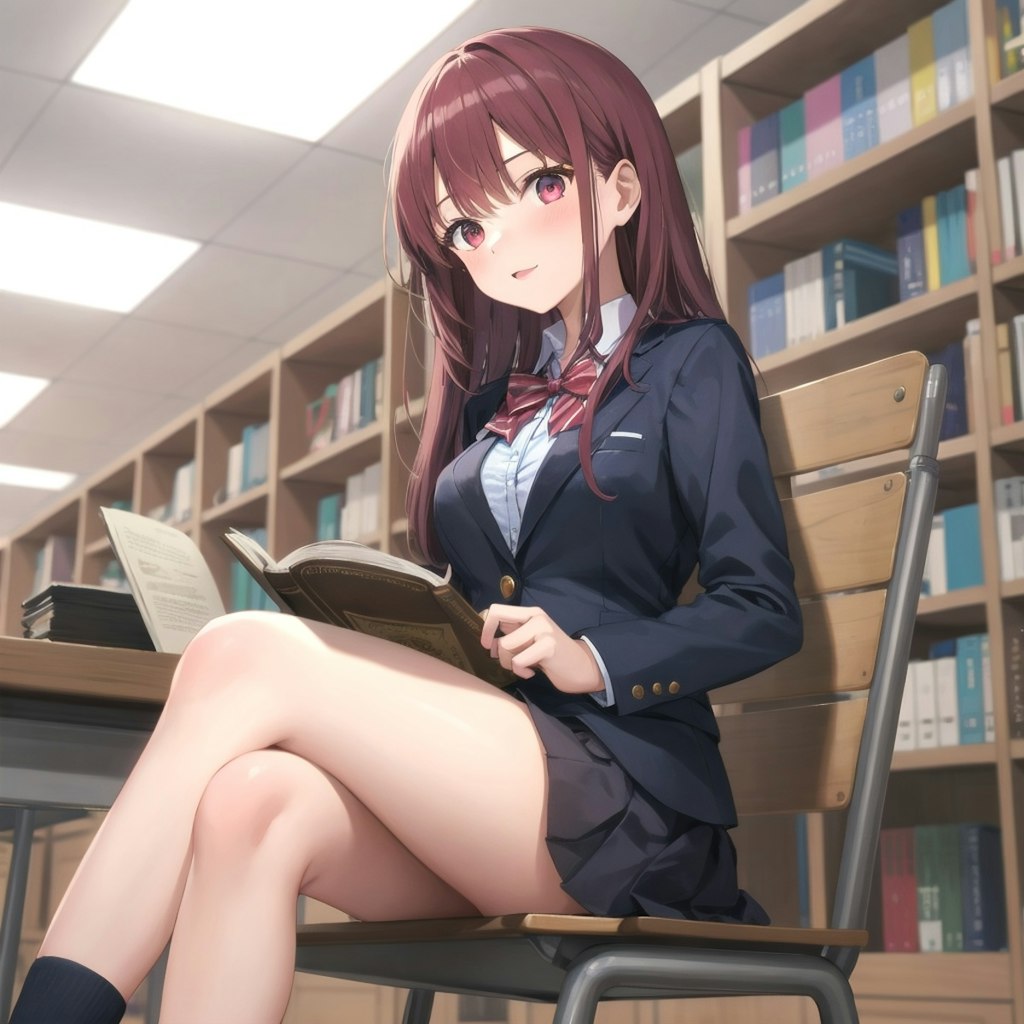 読書中