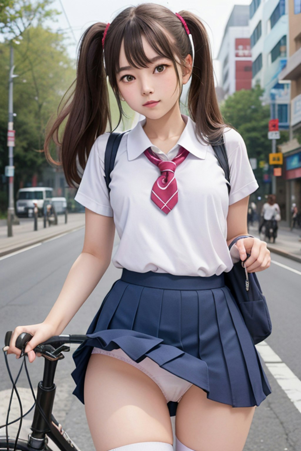 スカートが引っかかってる女子