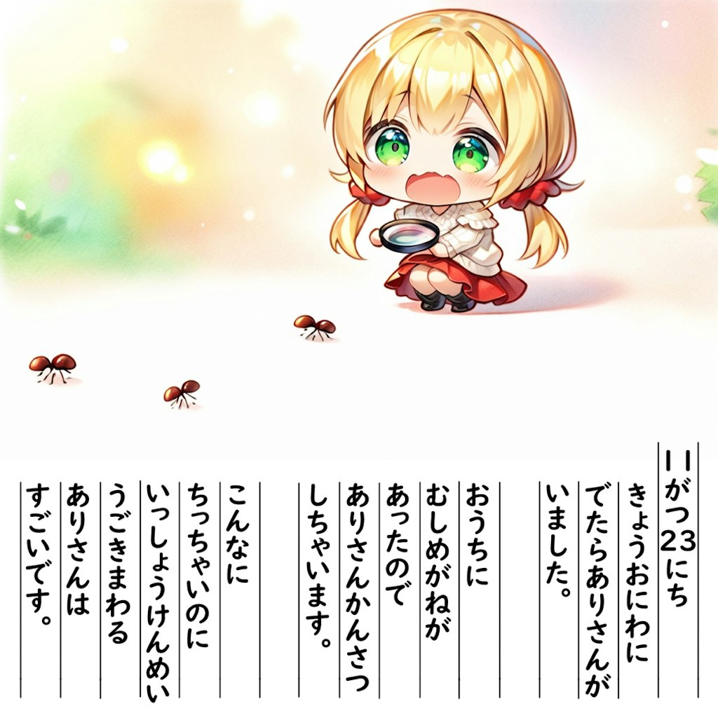 【絵日記】ありさんかんさつ