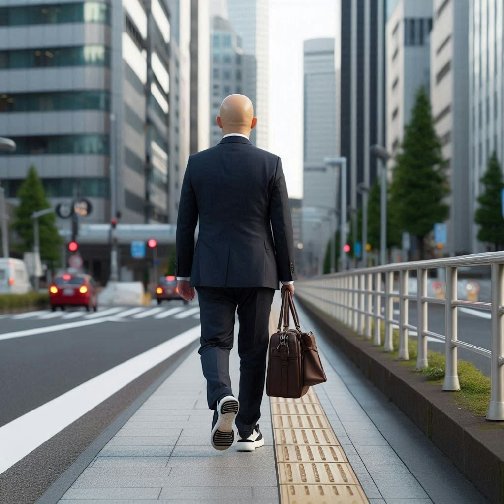 間違えてスニーカーで出勤する今朝のおっさん