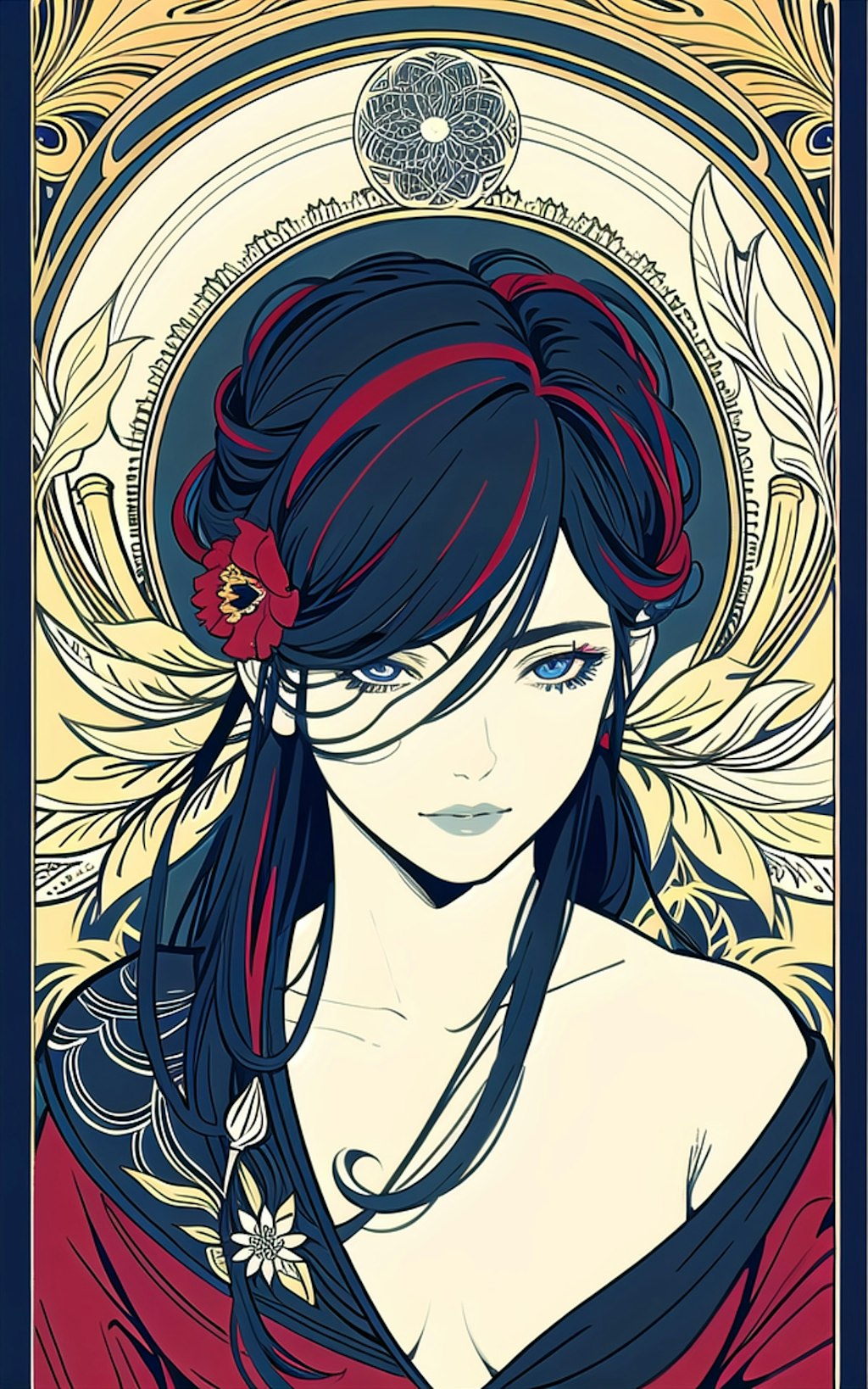 multi-color art nouveau