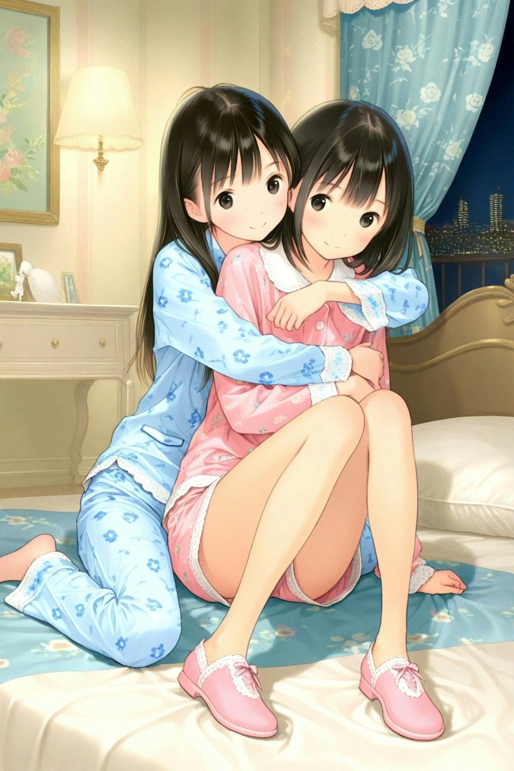おやすみ前のハグ