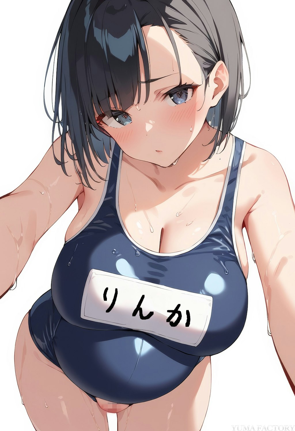 巨乳スク水妊婦さん