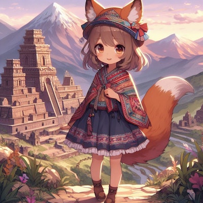 狐娘 旅をする　ペルー