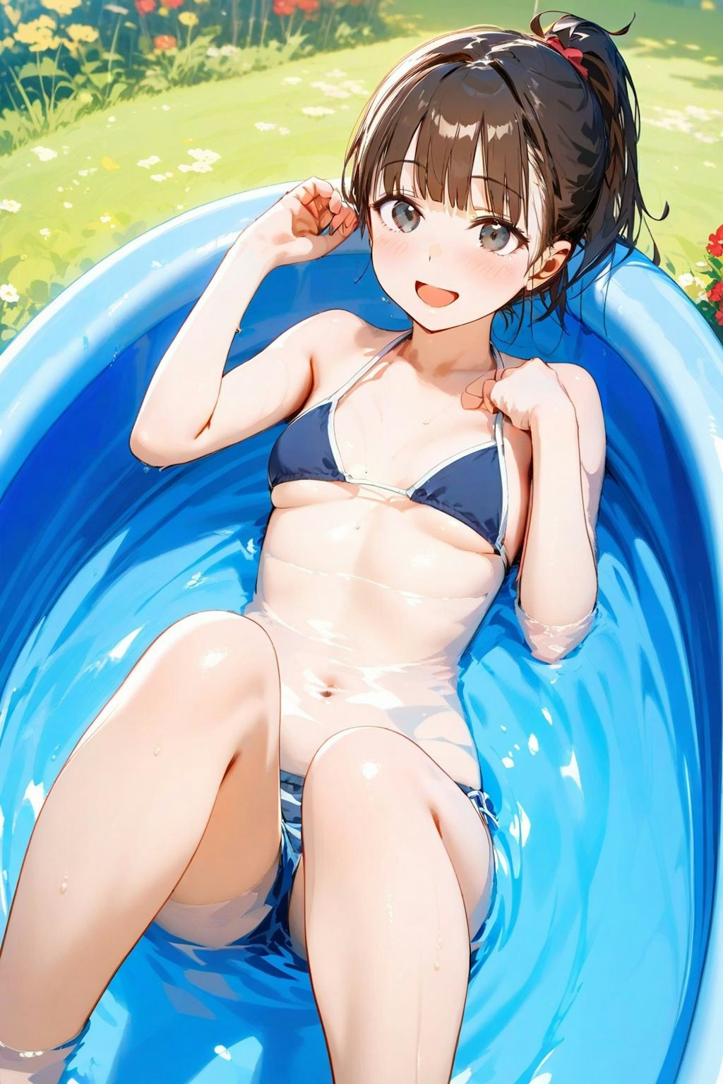 暑いから涼はちゃんと取ってね・・・・私はビニールプールに漬かってますｗby藍乃雫