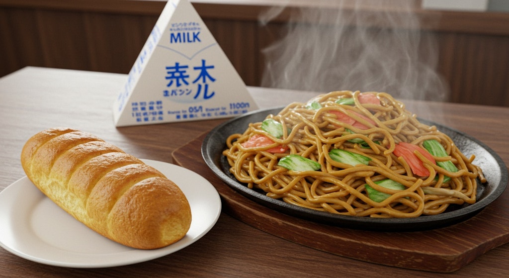 深夜食堂の昔懐かし給食セット