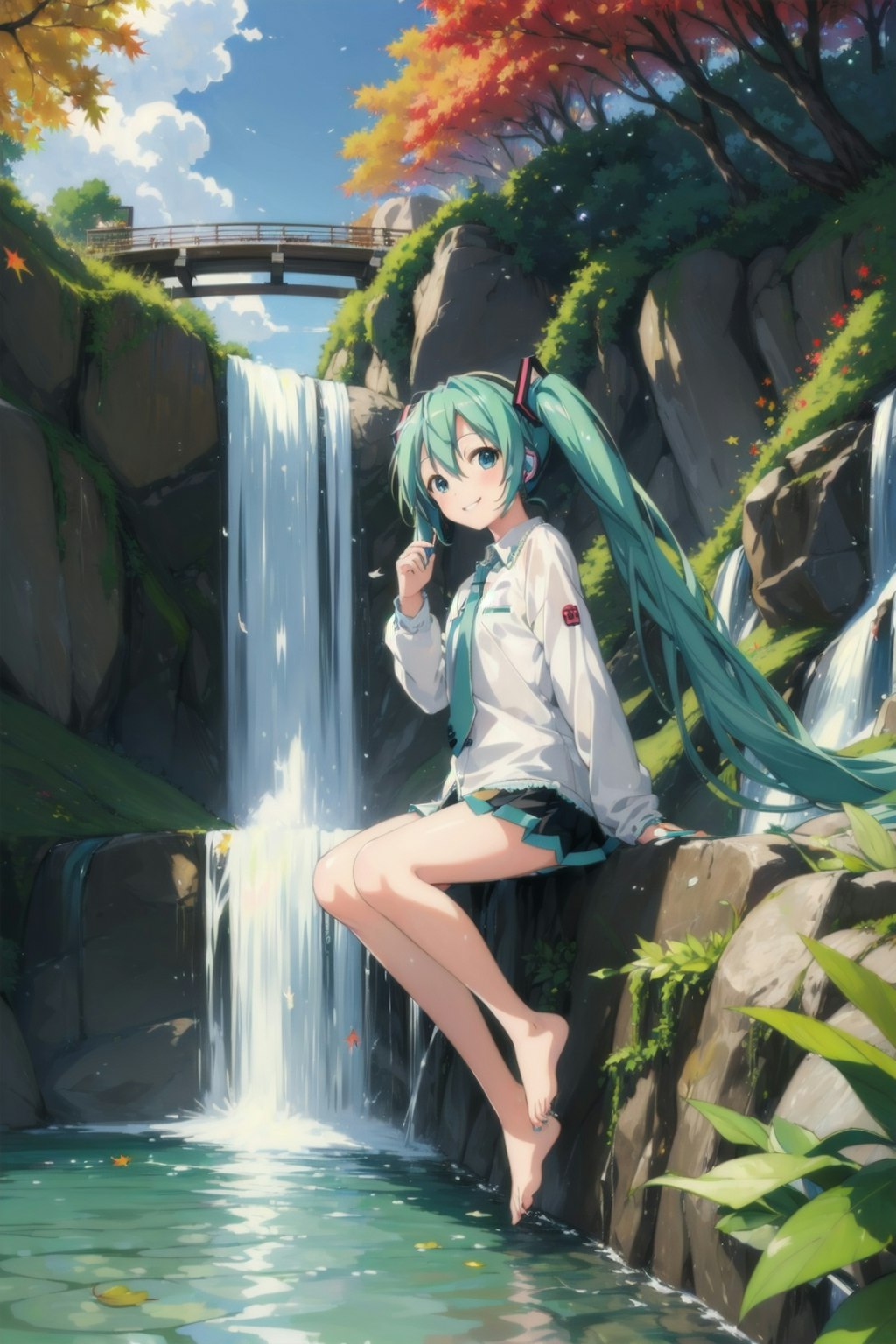 秋の清流の初音ミク