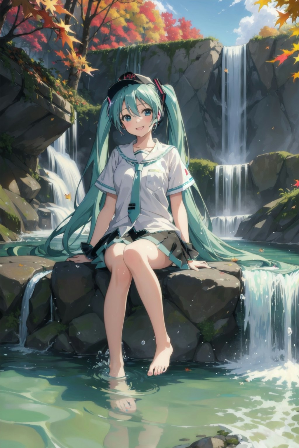 秋の清流の初音ミク