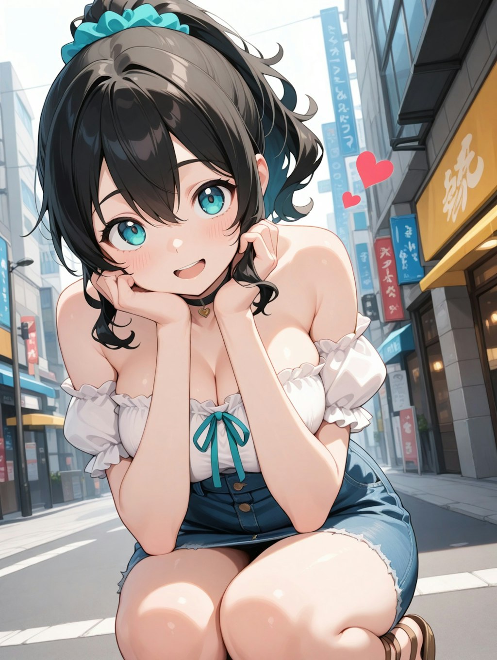 ポニテちゃん夏私服