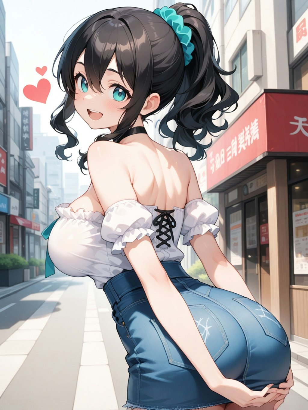 ポニテちゃん夏私服