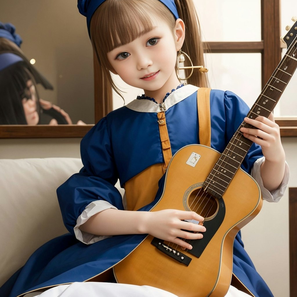 ギターを弾く少女