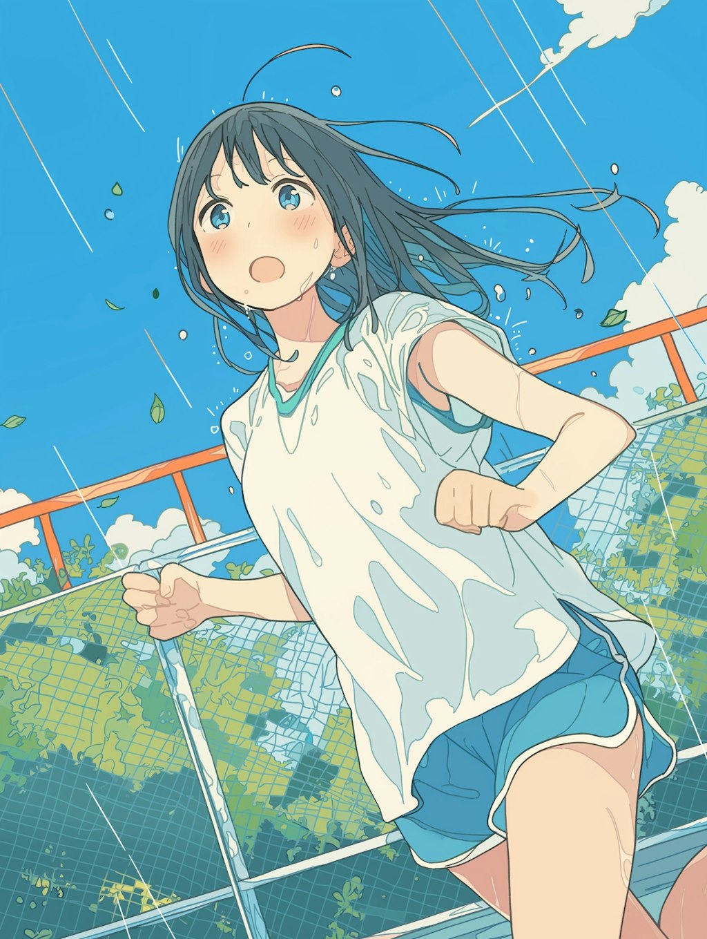 夏123:天気雨