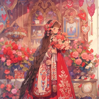 赤い花の部屋