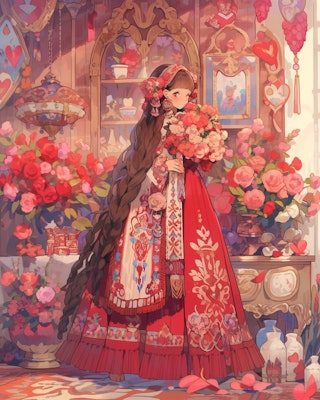 赤い花の部屋