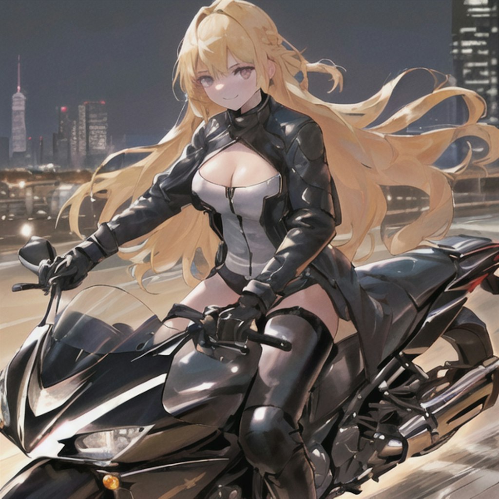 金髪美女ライダー