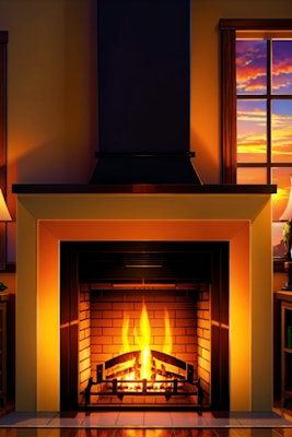 暖炉の部屋６