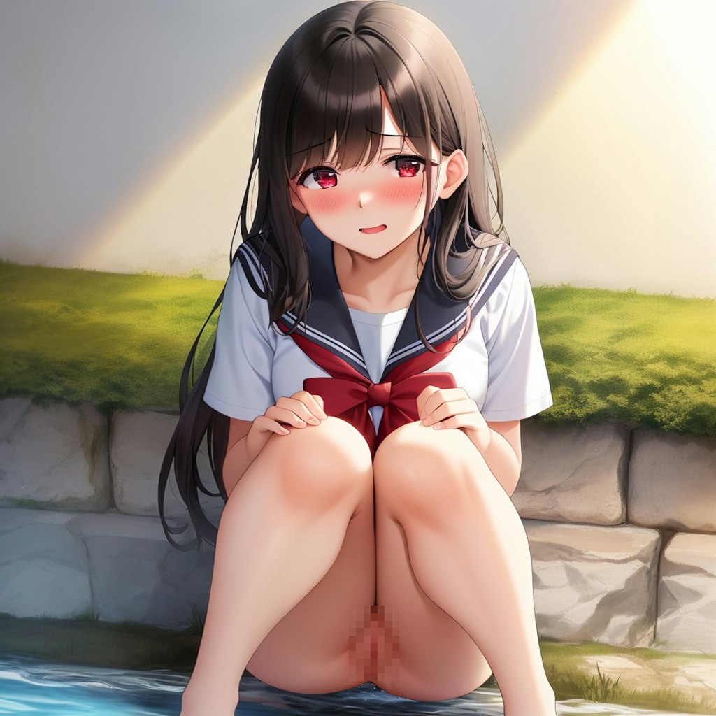 黒髪放尿娘ちゃん４４