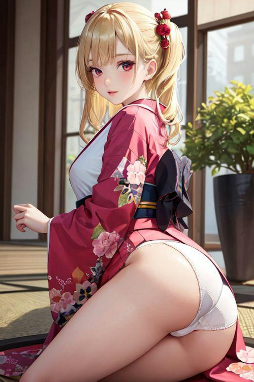 着物パンチラ