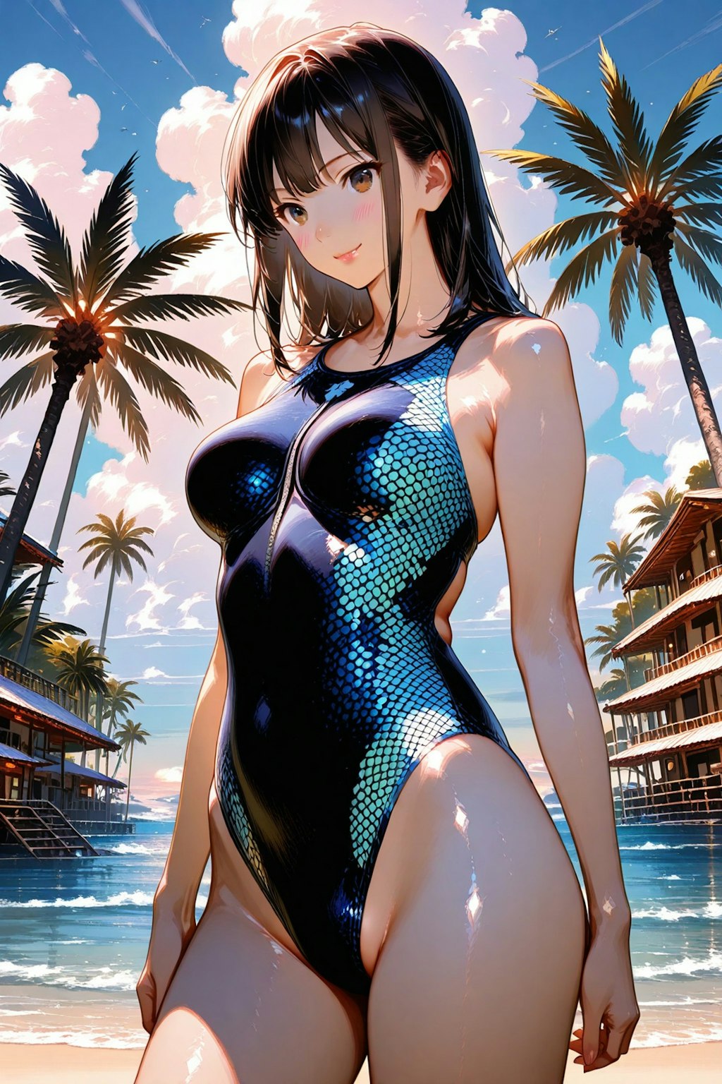 うちの子達の普通の水着