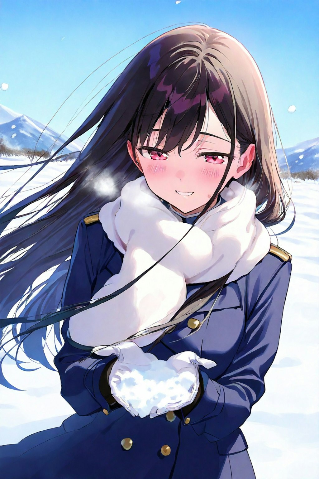 雪原の中で