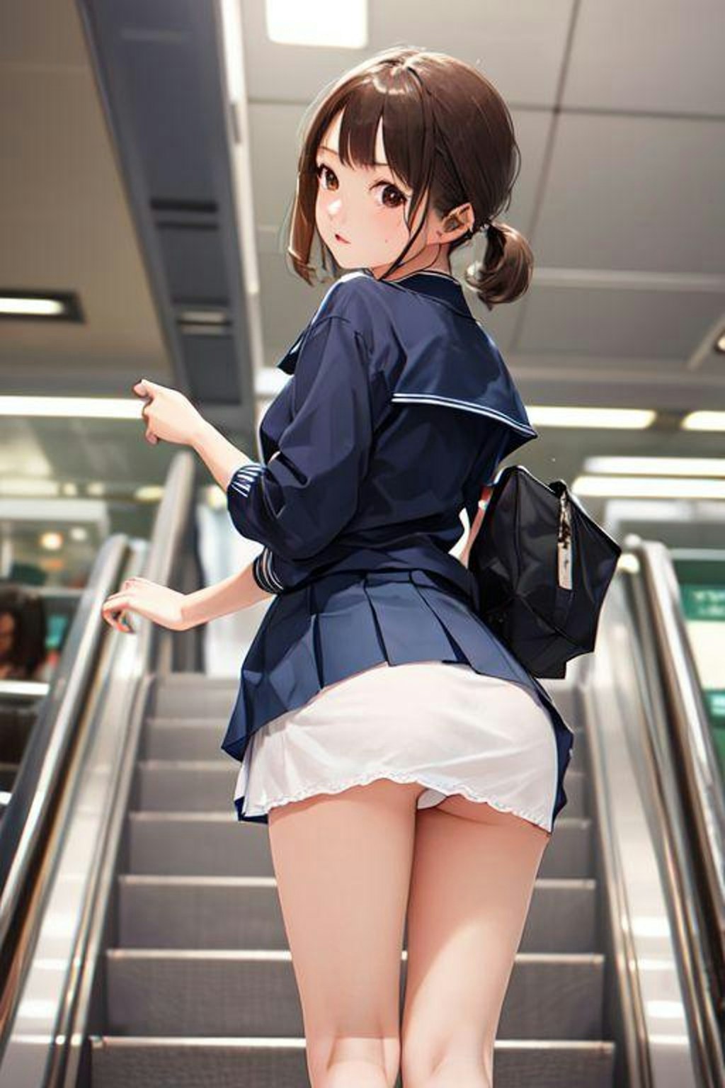 駅でパンチラ