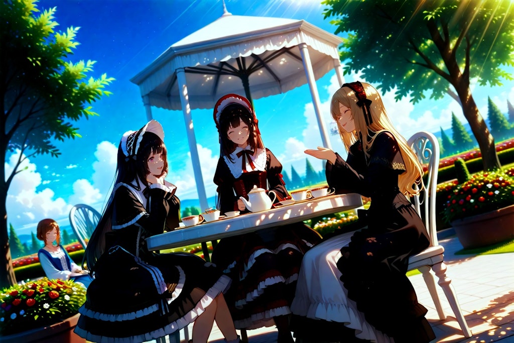 庭のお茶会